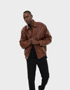 HENRY MEN'S LEATHER JACKET | BROWN